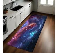 Violet Tapis d’entrée Grotte des Animaux Dragon géant 50 x 80 cm Paillasson, Tapis de Bain Antidérapant, Tapis de Sol pour Salon Chambre Cuisine
