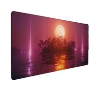 Violet Tapis de Souris Lune Tapis de Souris XXL 600 x 300 mm Mouse Pad Gaming en Caoutchouc Antidérapant et Imperméable Desk Mat pour PC, Ordinateur Portable, Maison, Gamer, Accessoires Bureau s5495