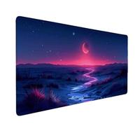 Violet Tapis de Souris Lune Tapis de Souris XXL 800 x 400 mm Mouse Pad Gaming en Caoutchouc Antidérapant et Imperméable Desk Mat pour PC, Ordinateur Portable, Maison, Gamer, Accessoires Bureau c1878