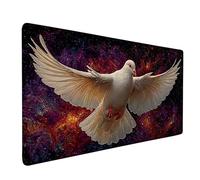 Violet Tapis de Souris XXL 600 x 300 mm, Tapis Souris Pigeon sous Main Bureau avec 3MM Bords Cousus, Imperméable Mouse Pad Base en Caoutchouc Antidérapant Surface pour Gamer, PC, Cadeau -bby2509MN