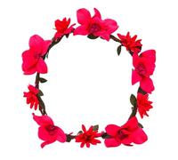 VIOLETTA Couronne de cheveux avec fleurs en satin violet 7 cm - Pour mariage, Pâques, Oktoberfest, fête de plage, enterrement de vie de jeune fille, carnaval, plage, fête (violet violet)