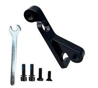 Violiica Adaptateur de frein à disque de vélo pour conversion à montage plat en alliage d'aluminium usiné CNC pour étriers Hope et Campagnolo 160 mm et 180 mm Rotor Tailles Noir