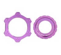 Violiica Adaptateur de rotor de verrouillage central vers disque à 6 boulons pour conversion de moyeu de vélo, alliage d'aluminium usiné CNC, 55 x 44 x 9 mm, 30 g, pour VTT