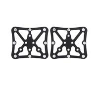 Violiica Adaptateur SPD à pédale plate pour Shimano Spd et Look Keo Cnc en alliage d'aluminium pour VTT et vélo de route, 1 paire de crampons noirs