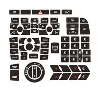 Violiica Autocollant de réparation de bouton pour A6 C6 (2005-2011) | Bouton poussoir de rechange en vinyle noir avec lettrage blanc | pour panneau de commande intérieur Audi