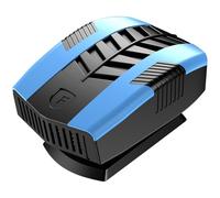 Violiica Chauffage de pare-brise de véhicule 12 V avec chauffage PTC 1800 W, double réglage de température, rotation à 360 degrés, pour la plupart des voitures et camions, bleu