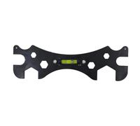 Violiica Clé de niveau spéciale avec niveau, réglable en acier inoxydable, outil de plomberie multifonctionnel pour l'installation de douche et de robinet