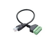 Violiica Connecteur RJ45 vers 8 broches à visser pour une installation facile compatible avec RJ45 mâle fil de cuivre PVC moulé par injection Vert 30 cm pour appareils réseau
