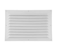 Violiica Couvercle d'aération en métal pour ventilation de soffite avec grille en alliage d'aluminium et maille en nylon, 100 x 100 mm à 400 x 400 mm, couvercle carré blanc pour conduits muraux