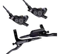 Violiica Ensemble de freins à disque hydrauliques pour VTT - Étrier à 4 pistons - Avec huile minérale - Freins avant et arrière - 51 mm et poteau de 74 mm - Installation facile pour les amateurs de