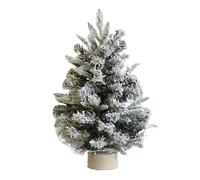 Violiica Ensemble de mini sapin de Noël givré artificiel pour décoration de la maison 45 cm 60 cm