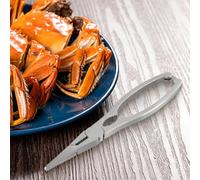 Violiica Ensemble d'outils pour fruits de mer avec pince à crabe et éplucheur de crevettes, pince à crabe ergonomique en métal antidérapant et pinces à homard pour cuisine et voyage, argenté