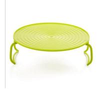 Violiica Étagère empilable pour micro-ondes avec design pliable, plaque de cuisson en plastique ABS pour double chauffage des aliments, couleur rose