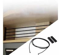 Violiica Filet de rangement en maille élastique pour voiture, pour camping-car, clôture avec corde de 5 m, noir