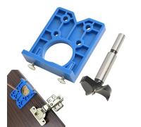 Violiica Gabarit de trou de charnière caché en ABS de 35 mm pour portes d'armoire de cuisine avec outil de forage