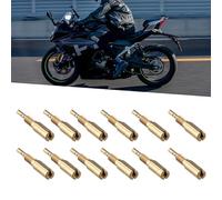 Violiica Gicleur de ralenti de carburateur pour Mikuni TM33/36/40 et VM28/486, lot de 12 pièces avec tailles 32,5-60, métal doré pour jets pilotes, installation directe