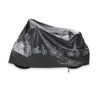 Violiica Housse de protection imperméable pour moto robuste 200 x 110 cm en polyester contre la pluie, la poussière, le soleil pour vélo, véhicule électrique, moto, noir ou gris