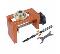 Violiica Kit de gabarit de cheville pour porte d'armoire, localisateur de forage vertical avec poinçon en alliage d'aluminium et foret