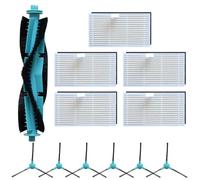 Violiica Kit de pièces de rechange pour aspirateur robot Ultenic T20 Pro T10 Lite comprenant une brosse à rouleau principale, des brosses latérales et des filtres HEPA