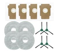 Violiica Kit de pièces de rechange pour aspirateur Roomba Plus 405 et 505 avec brosses latérales, chiffons et sacs à poussière pour un nettoyage efficace des coins et un entretien du sol