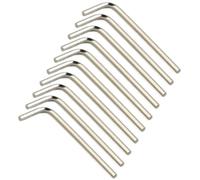 Violiica Lot de 10 clés hexagonales en forme de L en acier, 1,5 mm à 6 mm, argent