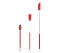 Violiica Lot de 12 spatules télescopiques et cuillères en silicone pour cosmétiques et aliments, poignée extensible pour fond de teint, confiture, miel, multicolore