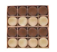 Violiica Lot de 16 boules de Noël en velours de 6,1 cm pour décoration de fête de Noël Beige/marron/blanc/bleu/vert