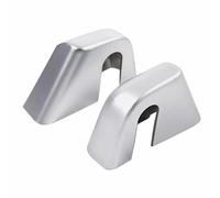 Violiica Lot de 2 cache-vis pour accoudoir Land Defender 90 110 2022 2023 Chrome/fibre de carbone/chêne ABS Remplacement direct intérieur avant