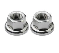 Violiica Lot de 2 écrous M9 M10 3/8" pour moyeu de vélo et engrenage fixe, matériel de rechange argenté foncé pour vélos et moteurs