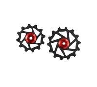 Violiica Lot de 2 poulies de dérailleur arrière à roulement en céramique pour roue jockey pour axe Sram 12T + 14T étroit large pour chaînes de 9/10/11 vitesses