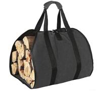 Violiica Lot de 2 sacs de transport pour bois de chauffage en toile imperméable avec poignées pliables et grande capacité pour transporter facilement du bois de chauffage et des fournitures