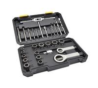 Violiica Lot de 29 douilles pour extracteur de boulons et écrous cassés avec forets et adaptateur pour réparation automobile