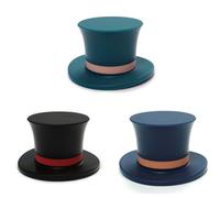 Violiica Lot de 3 bouchons réutilisables en silicone en forme de chapeau pour bouteilles de vin standard, passent au lave-vaisselle, joint anti-fuite