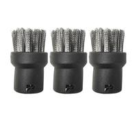 Violiica Lot de 3 buses de brosse métallique en acier inoxydable pour nettoyeur vapeur Karcher SC1 SC2 SC3 SC4 SC5 SC7 pour nettoyer les joints de cuisine, les coins et les zones difficiles d'accès