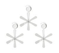 Violiica Lot de 3 déflecteurs d'aération réglables pour climatiseur avec design à six lames et tige silencieuse, bouclier anti-soufflage direct pour une meilleure répartition du flux d'air et un