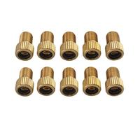 Violiica Lot de 5 adaptateurs de valve de vélo français vers Dunlop/Schrader pour pompe de voiture et station d'essence en laiton
