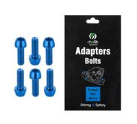 Violiica Lot de 6 boulons de fixation pour étrier de frein à disque M6 x 18 mm pour vis de vélo pour l'entretien et la réparation de vélo en acier enduit de PVC rouge