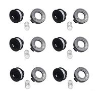 Violiica Lot de 6 pièces de rechange pour débroussailleuse Black & Decker GL250 GL310 GL360 - Bobine de fil en nylon ABS avec capuchon de protection compatible avec les modèles A6226