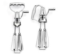 Violiica Mélangeur manuel à manivelle pour cuisine en acier inoxydable pour batteur à œufs pâte à fouetter la crème à fouetter 31 cm