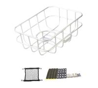 Violiica Panier avant de vélo avec porte-bouteille d'eau, alliage d'aluminium, forte capacité de charge, pour VTT et vélos de loisirs, noir et argent