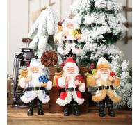 Violiica Petit Père Noël debout Pose debout Poupée de Noël Pendentif Pose Résine Décoration Pratique