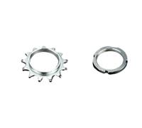 Violiica Pignon à roue libre à vitesse unique pour vélos à pignon fixe 13T/14T/15T/16T/17T/18T traité thermiquement et plaqué argent avec anneau de verrouillage