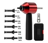 Violiica Pince à riveter électrique pour tournevis sans fil, ensemble d'outils portables avec mandrins M3-M10 et clé, rouge