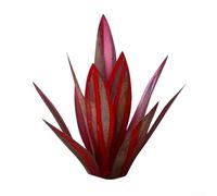 Violiica Plante d'agave en métal pour décoration de jardin unique à faire soi-même pour les fêtes et les espaces extérieurs (rouge)