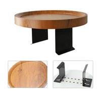 Violiica Plateau de canapé en bois avec design à clipser, boisson, collation, télécommande - 30 x 30 cm, accoudoirs de 5 à 25,5 cm, facile à nettoyer, peu encombrant, convient aux appartements