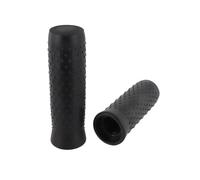 Violiica Poignées de guidon en silicone pour trottinette électrique Ninebot pour scooter électrique, couvre-barres antidérapantes avec design granulaire, ensemble long et court 125 mm et 110 mm, noir