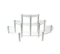 Violiica Présentoir à gâteaux en acrylique transparent à 3 étages avec film de protection pour événements et décoration d'intérieur