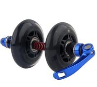 Violiica Rouleau de roue à dégagement rapide pour fourche de vélo, roue en polyuréthane avec pièces en alliage d'aluminium, pour la plupart des vélos de route et de montagne