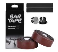 Violiica Ruban adhésif antidérapant pour guidon de vélo avec extrémité de barre S pour vélo 2150 mm de long avec bandes de finition Noir/rouge/bleu/marron/blanc