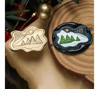 Violiica Sceau de cire en forme de sapin de Noël avec tête en laiton - Motif flocon de neige - Style rétro vintage - 2,5 cm/3 cm